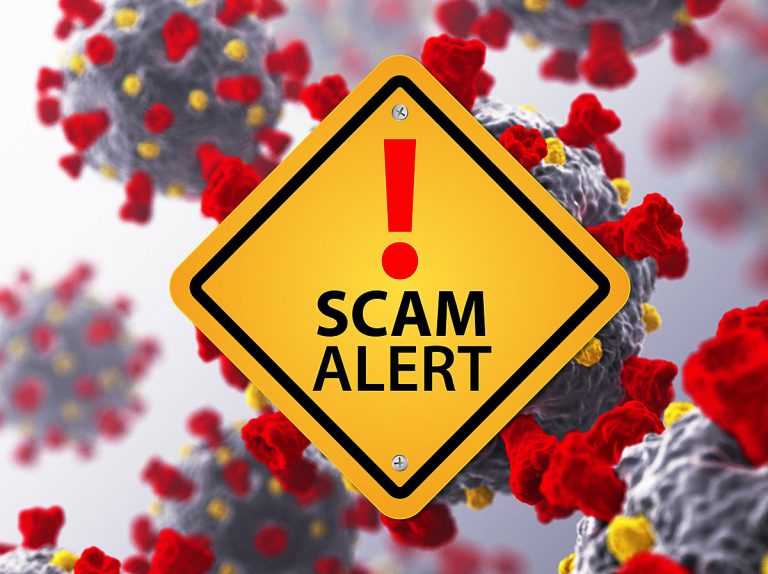 Image warning of Covid 19 scams