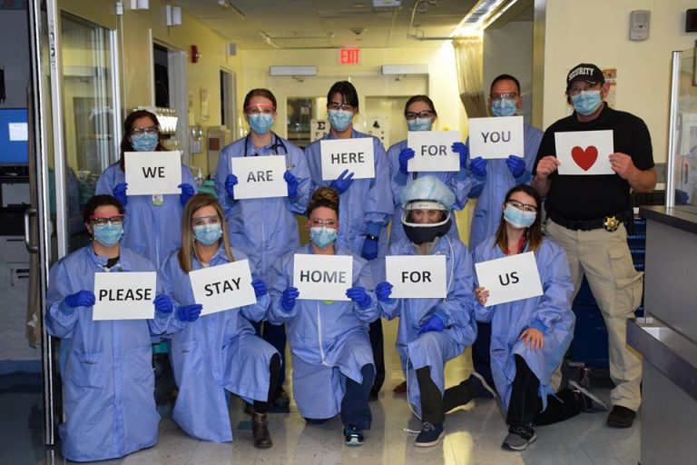 Image of hospital staff wearing masks