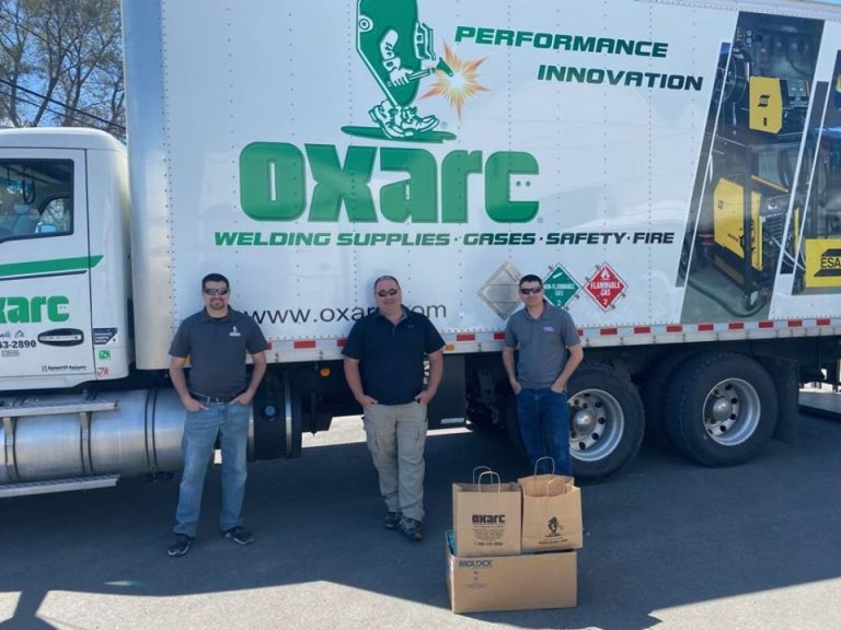 Photo of Oxarc delivering donations